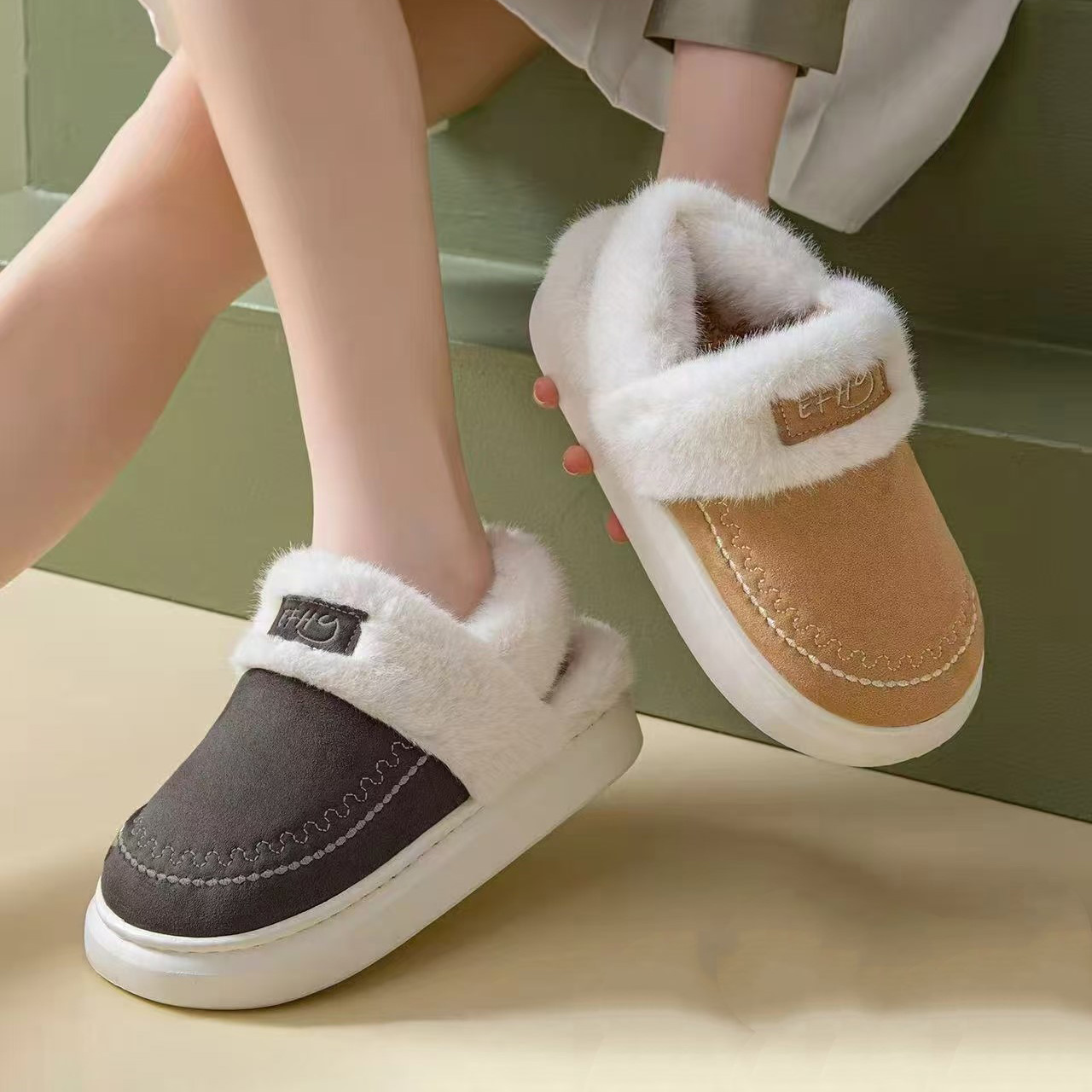Pantufla con plataforma